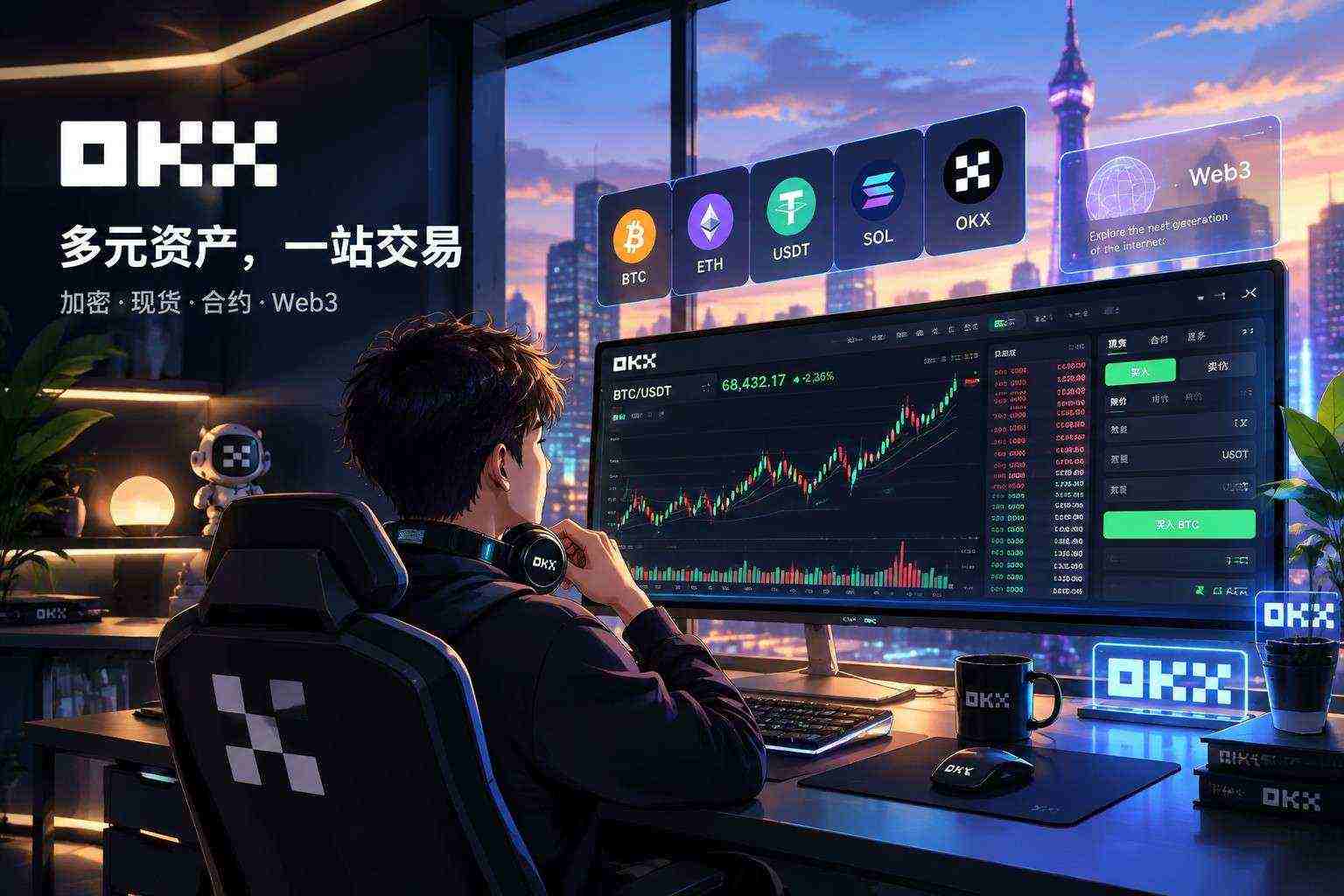 oe交易所苹果下载 移动端使用场景示意